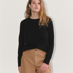 Everlane The Classic Crew 100% Cashmere sweater Black Small
